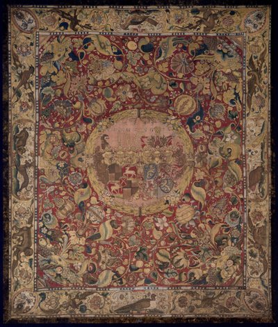 Alliance Tapestry with the Coat of Arms of Zollern-Zimmern for Count Eitelfriedrich I of Hohenzollern-Hechingen and Sybilla of Zimmern by Unknown